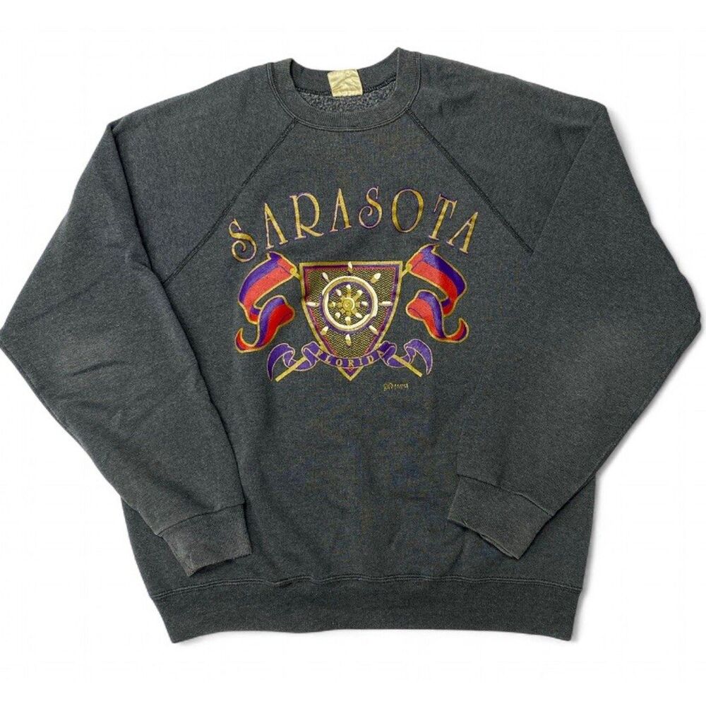 Vintage Sarasota Florida Sweatshirt Tultex USA Men’s L